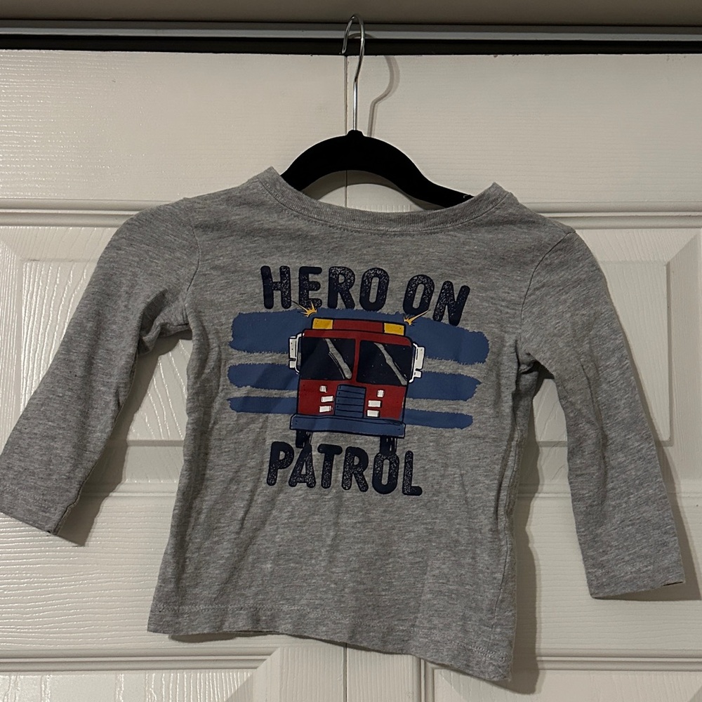 Carter's Gray 'Hero On Patrol' Long Sleeve Tee